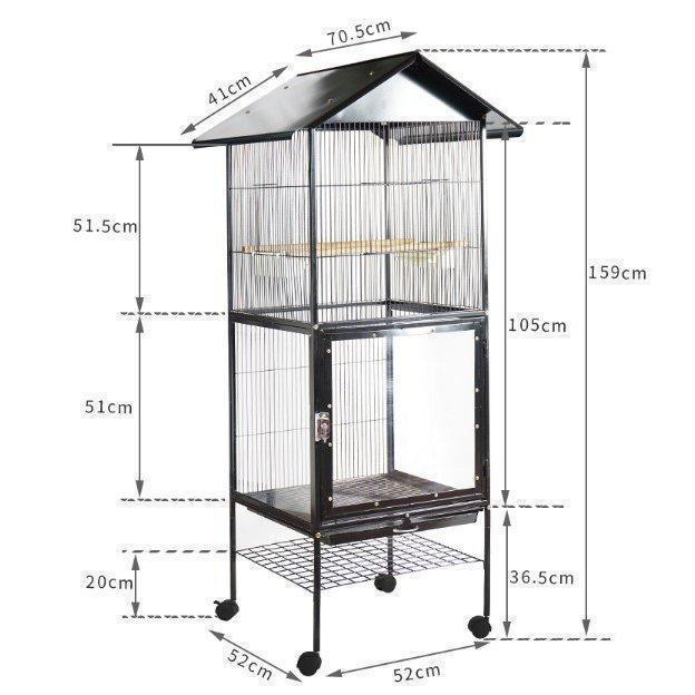 大型 2段式 バードケージ 鳥かご セキセイインコ コザクラインコ 文鳥