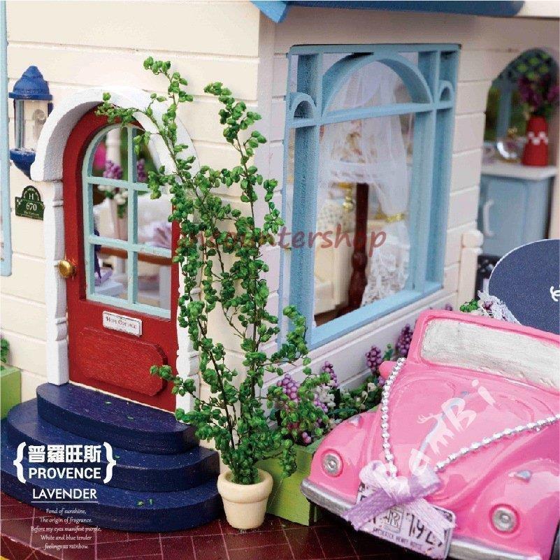 DIY木製ドールハウス 手作りキットセット ミニ家具工芸品キット ミニチュアコレクション LEDライト 誕生日プレゼント 手作りキットセット ミニ家具工芸品キット ミニチュアコレクション LEDライト 誕生日プレゼント