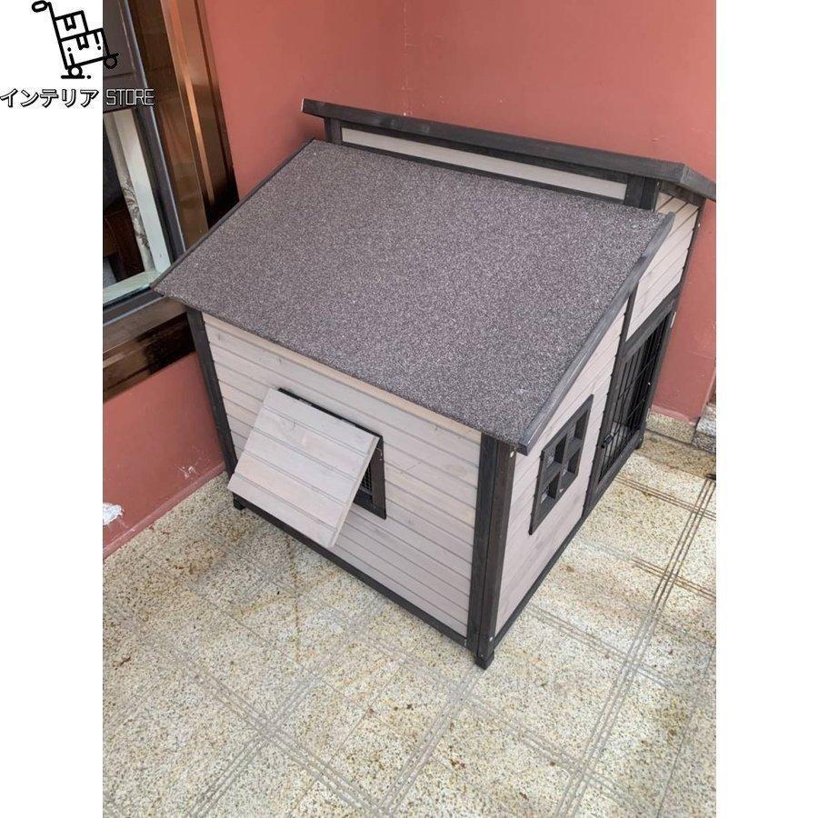 ［即日発送］ 屋外用犬小屋 豪華別荘 丈夫 飼育ケージ 小動物 転倒防止 安定性抜群 組立式 松の木 木製 防腐材 中型犬 大型犬用 ペット用品 【JS1559433973】(54585円)