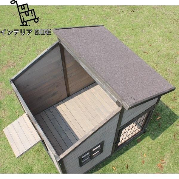［即日発送］ 屋外用犬小屋 豪華別荘 丈夫 飼育ケージ 小動物 転倒防止 安定性抜群 組立式 松の木 木製 防腐材 中型犬 大型犬用 ペット用品 【JS1559433973】(54585円)