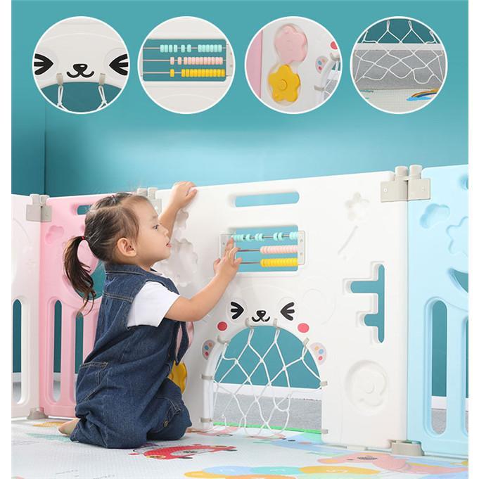 新作商品 ベビーサークル ベビーゲート 折りたたみ おしゃれ プレイヤード プラスチック ドア付き 扉ロック セーフティーゲート 赤ちゃん 柵 安全 長方 