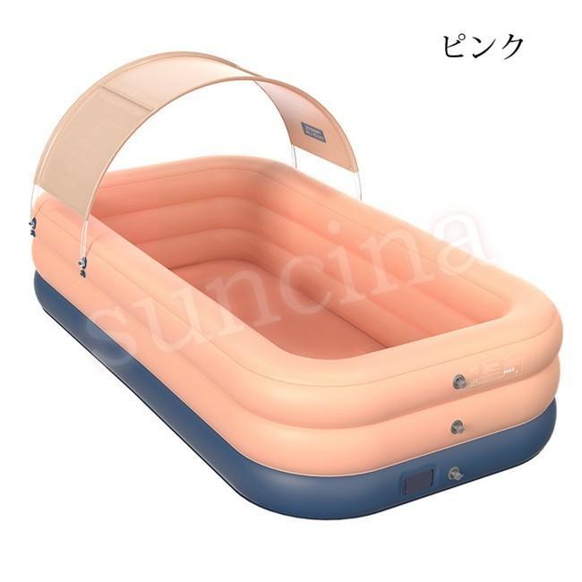 サイズ追加 エアプール 自動充気 ビニールプール 水遊び 大型 中型 長方形 家庭用プール 子供用ビニールプール ベビープール キッズプール 