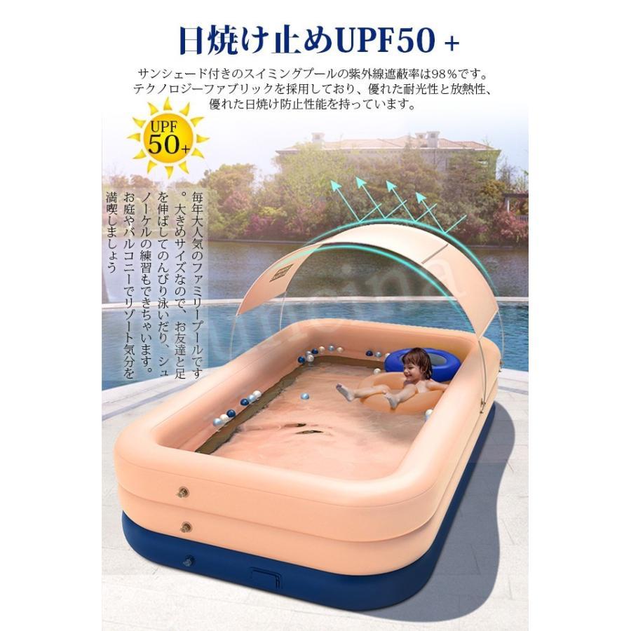 サイズ追加 エアプール 自動充気 ビニールプール 水遊び 大型 中型 長方形 家庭用プール 子供用ビニールプール ベビープール キッズプール 