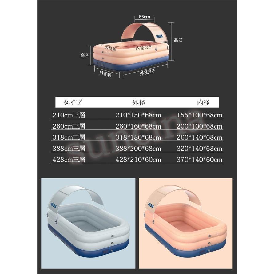 サイズ追加 エアプール 自動充気 ビニールプール 水遊び 大型 中型 長方形 家庭用プール 子供用ビニールプール ベビープール キッズプール 