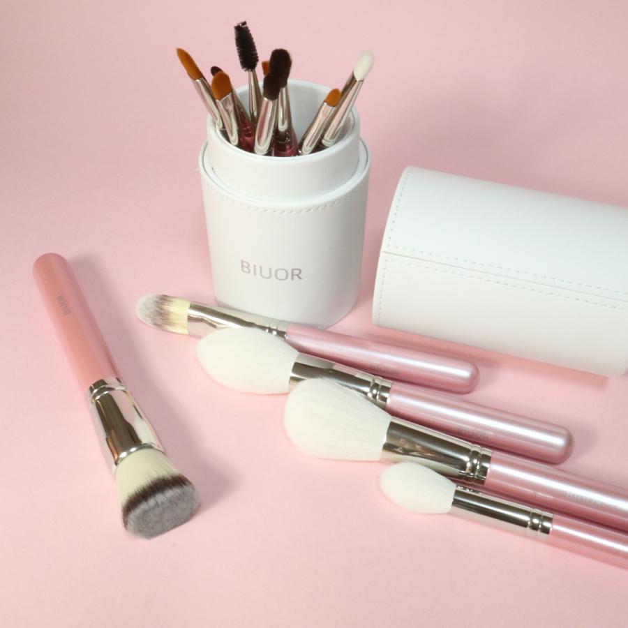 BIUOR 天然毛 14本メイクブラシセット アイシャドウブラシ化粧筆 高級