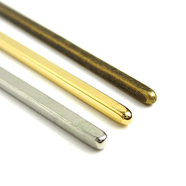 まとめ買い！平簪棒☆（かんざしパーツ）1本足 ゴールド色 12cm