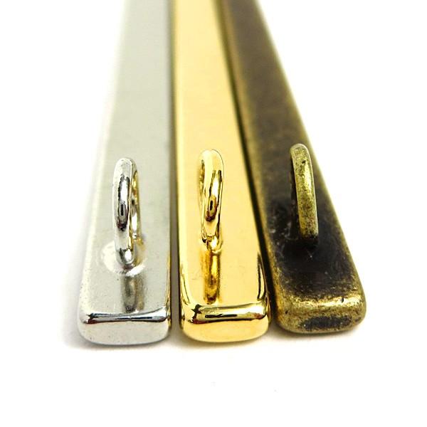 平簪棒☆（かんざしパーツ）1本足 ゴールド色 12cm/ 簪 軸 1本足 髪