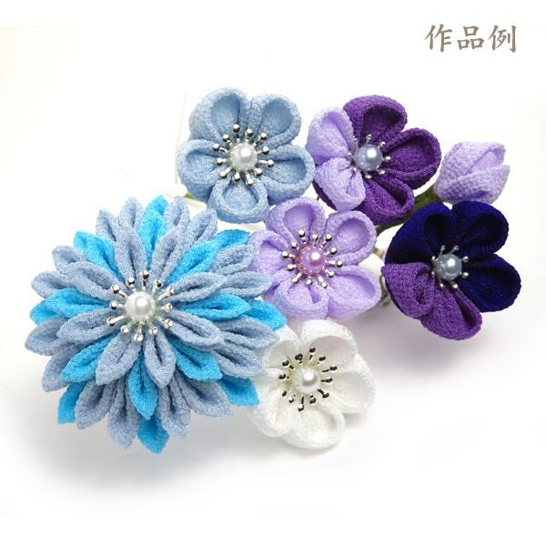 一越ちりめん すみれ色 つまみ細工用カットちりめん | 縮緬細工 初心者