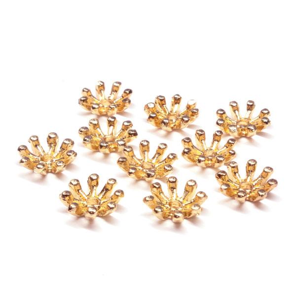 ミニおしべ 直径8mm ゴールド色 10個 ｜ おしべ金具 つまみ細工