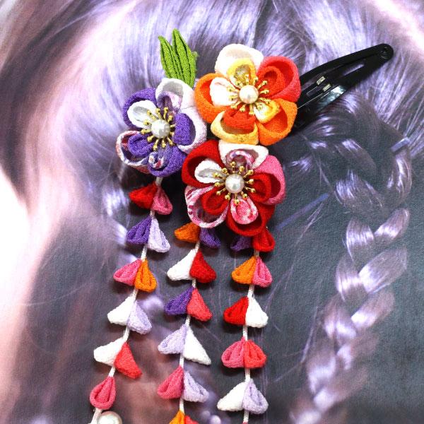 まとめ買い！つまみ細工用 ベロ付スリーピン 5個 / 角付きパッチンピン