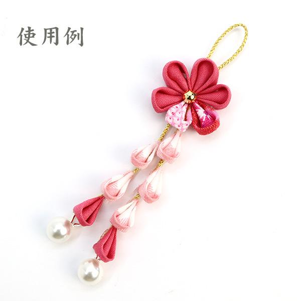 つまみ細工＊パーツ＊下がり付きお花 オーダー専用⑧お花パーツ下がり