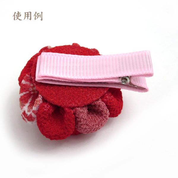 ベビークリップ パーツ 3.5cm リボン巻済み ◇ブラック 5個 : 美和田