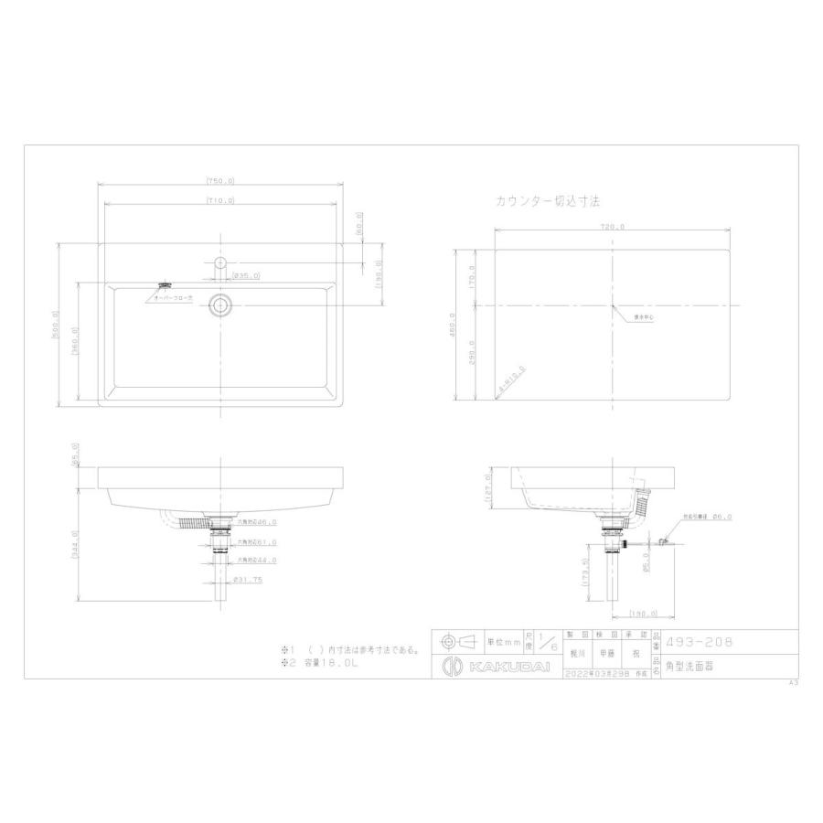 【493-208】 カクダイ 角型洗面器 яь∀｜biy-japan｜02