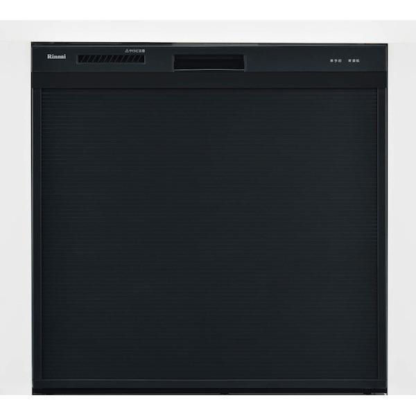 リンナイ　食器洗い乾燥機　コンパクト　ブラック　標準スライドオープン　幅45cm　яб∠