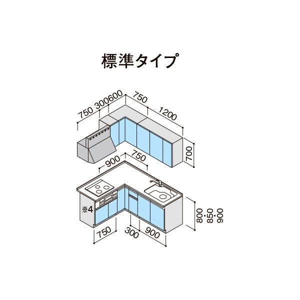 クリナップ 【ラクエラ コンフォート L型コンロ側165cm 間口 クリナップ 【ラクエラ コンフォート L型コンロ側165cm 間口