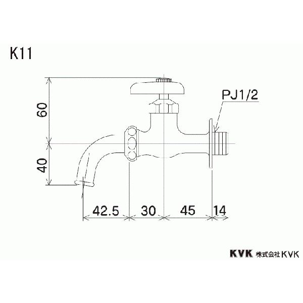 【K11】 KVK 万能ホーム水栓 (吐水口回転形水栓) яж∀｜biy-japan｜02