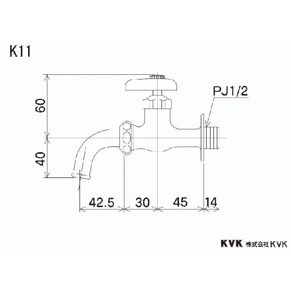 KVK 【K11】 万能ホーム水栓 (吐水口回転形水栓) яж∀ : アール KVK 【K11】 万能ホーム水栓 (吐水口回転形水栓) яж∀ : アール