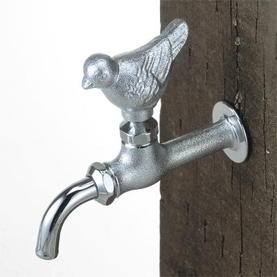 KVK ガーデニング水栓 スズメハンドル付（メッキ仕様） яж∀