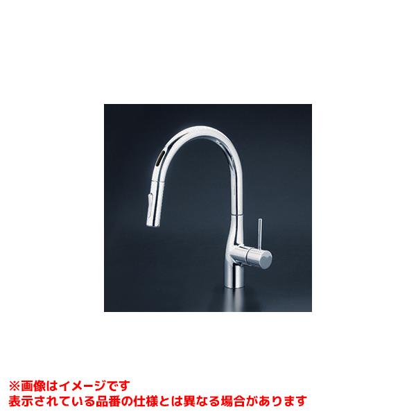 KVK 【KM6071DECHS】 シングルシャワー付混合栓(センサー付)（eレバー
