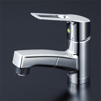 KVK シングルシャワー付混合栓(eレバー) KM8001TFECCM 新品 KVK 【KM8001TFEC】 洗面用シングルレバー式シャワー付混合栓（eレバー