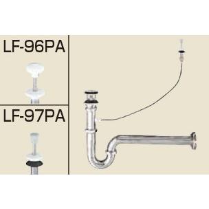 【LF-97SAL】 リクシル 洗面器・手洗器用セット金具 排水金具 プッシュワンウェイ式排水金具（呼び径32mm） 床排水Sトラップ яз∀