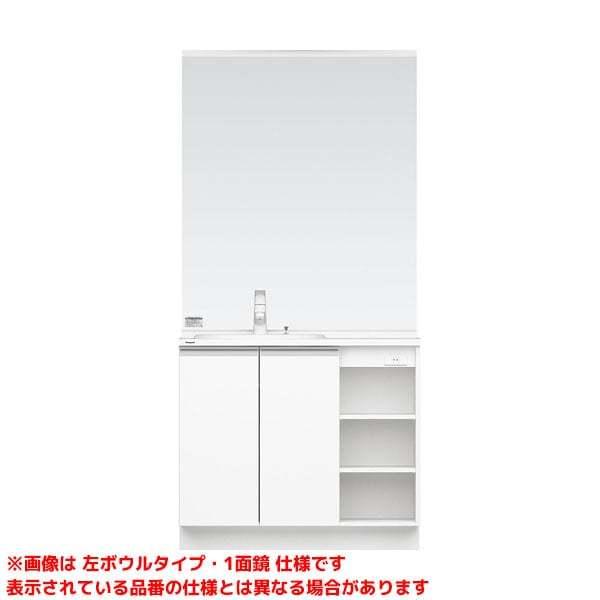 【XGQC075FSEBTK△ XGQC90D5DYA(L/R)□】 パナソニック Cライン オープン棚 900mm - スワンネックシングルレバー ツインラインLED3面鏡 як∀