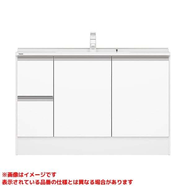 【XGQC120FSABTK△ XGQC12D5HJD□】 パナソニック Cライン スタンダード 1200mm 引き出し マルチシングルレバー洗面 スゴピカ 木製3面鏡 照明なし як∀_1