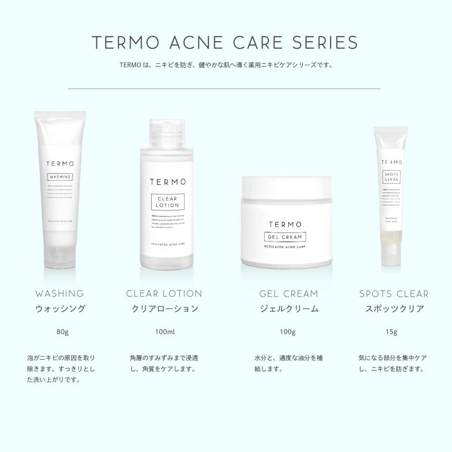 医薬部外品】TERMO アクネケア ジェルクリーム ニキビケア 薬用 100g