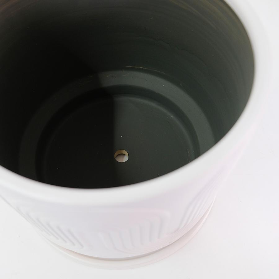 ブランレール 受皿付 セラミック鉢 陶器 おしゃれ 5号鉢 7号鉢