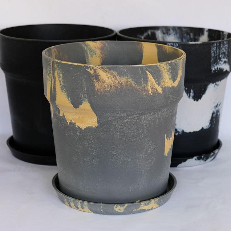 送料無料 大型プラ鉢アーバンプランツポット38 受皿付 プラスチック