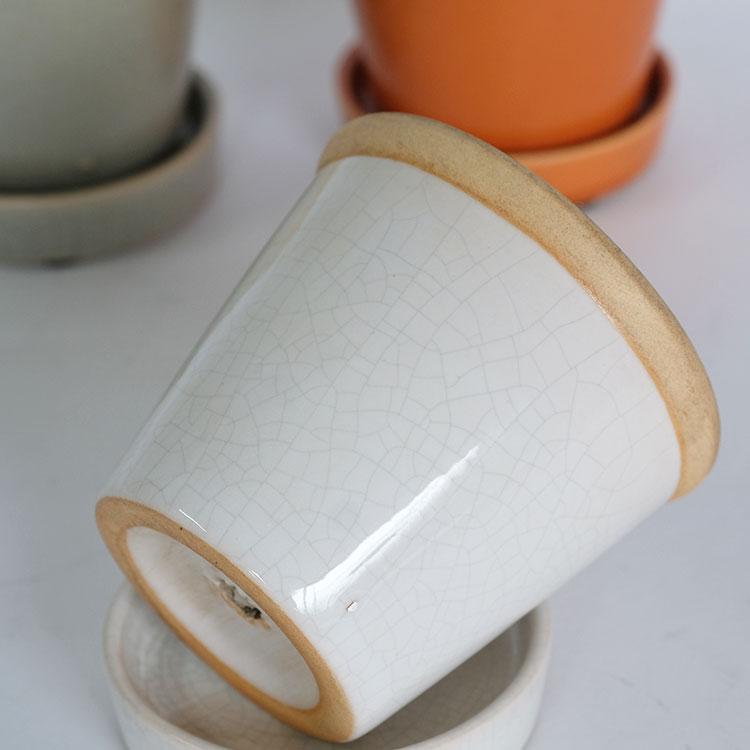 カリフォルニア直輸入】カラフル陶器鉢 ジェムストーン 色：シーグラス