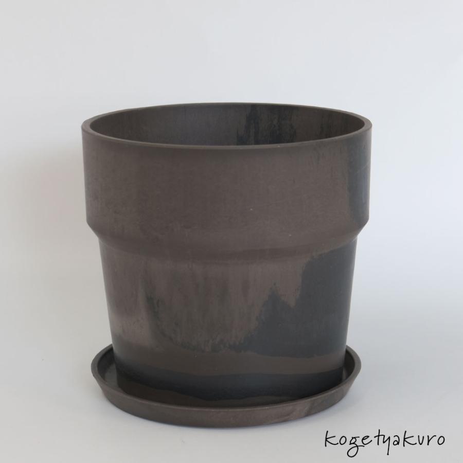 プラ鉢 マーブルカラー18受皿付 プラスチック おしゃれ カラフル