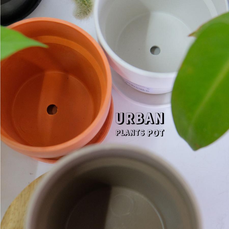 植木鉢 おしゃれ 軽い プラ鉢 ソリッド10 受皿付 3号鉢 プラスチック