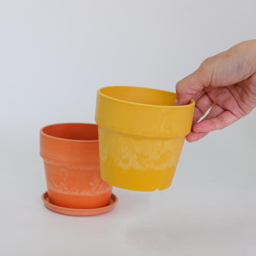 植木鉢 おしゃれ 軽い プラ鉢 ソリッド10 受皿付 3号鉢 プラスチック