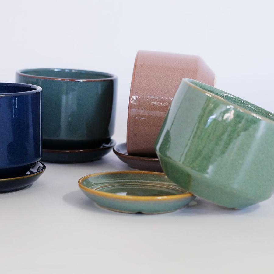 植木鉢 おしゃれ Brillare 11 シンプル 陶器鉢 径11cm 高8cm 底