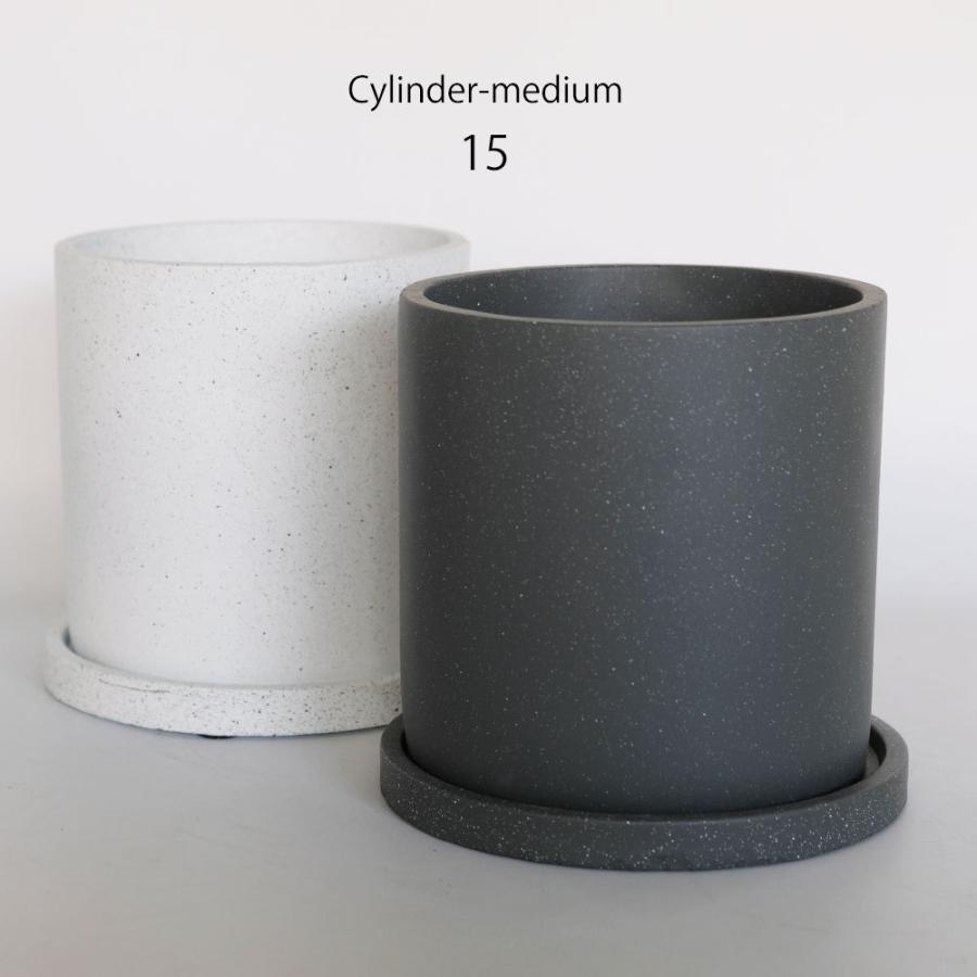 CIMENT cylinder medium15【 植木鉢 シンプル セメント鉢】｜biyori
