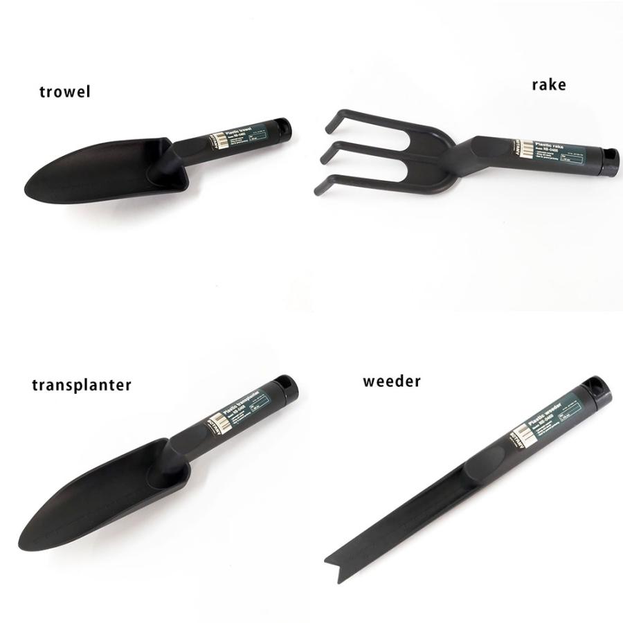 プラスチックガーデンツール ハンドスコップ 熊手 植え替えスコップ