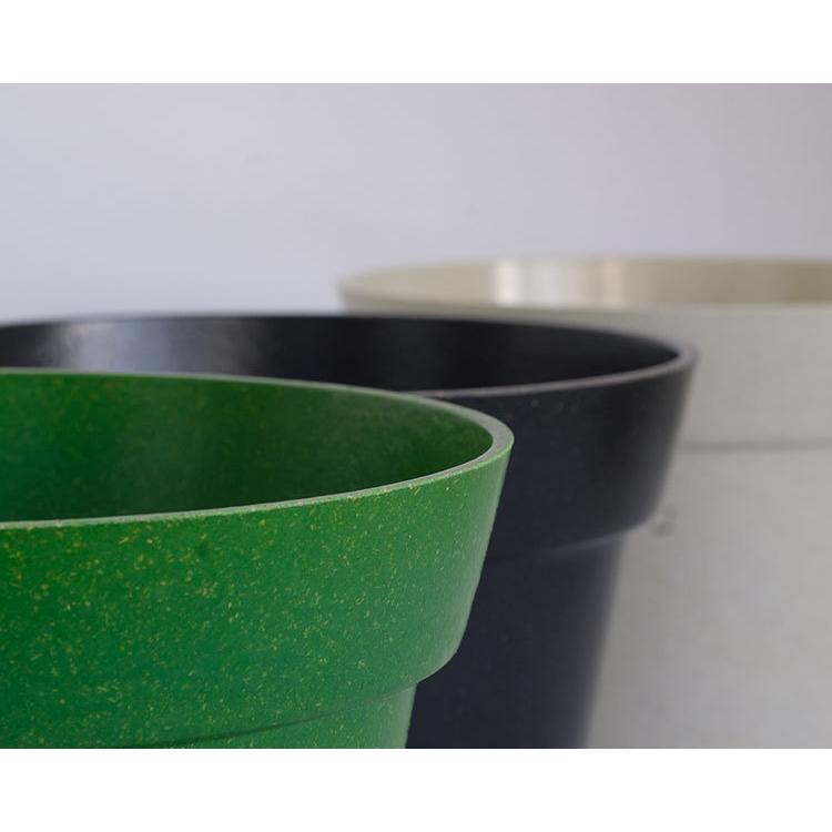 新品　未使用　植木鉢　陶器製　マット 皿付き エコポット クラシック12 受皿付 植木鉢 エコ素材 植皿付 アースカラー
