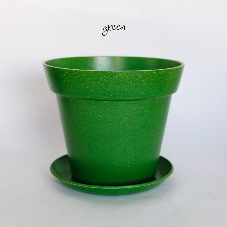 エコポット クラシック19 受皿付 植木鉢 エコ素材 植皿付 アースカラー