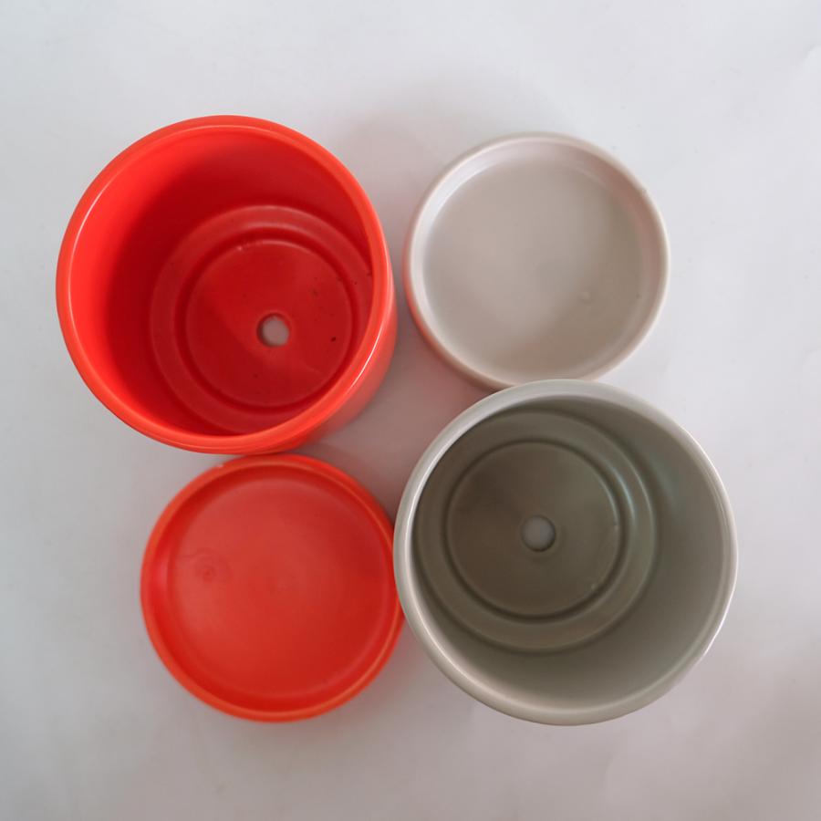 オーセ11受皿付 陶器鉢 おしゃれ シリンダー ミニ鉢 3号鉢 径11.5cm