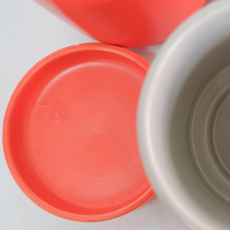 オーセ11受皿付 陶器鉢 おしゃれ シリンダー ミニ鉢 3号鉢 径11.5cm