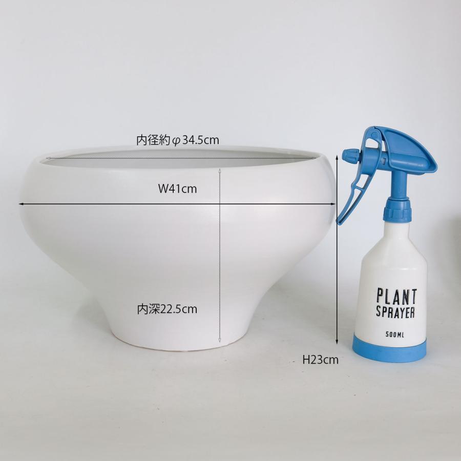 送料無料】鉢カバー ブランカ41 白い鉢陶器製鉢カバー 底穴なし 径41cm