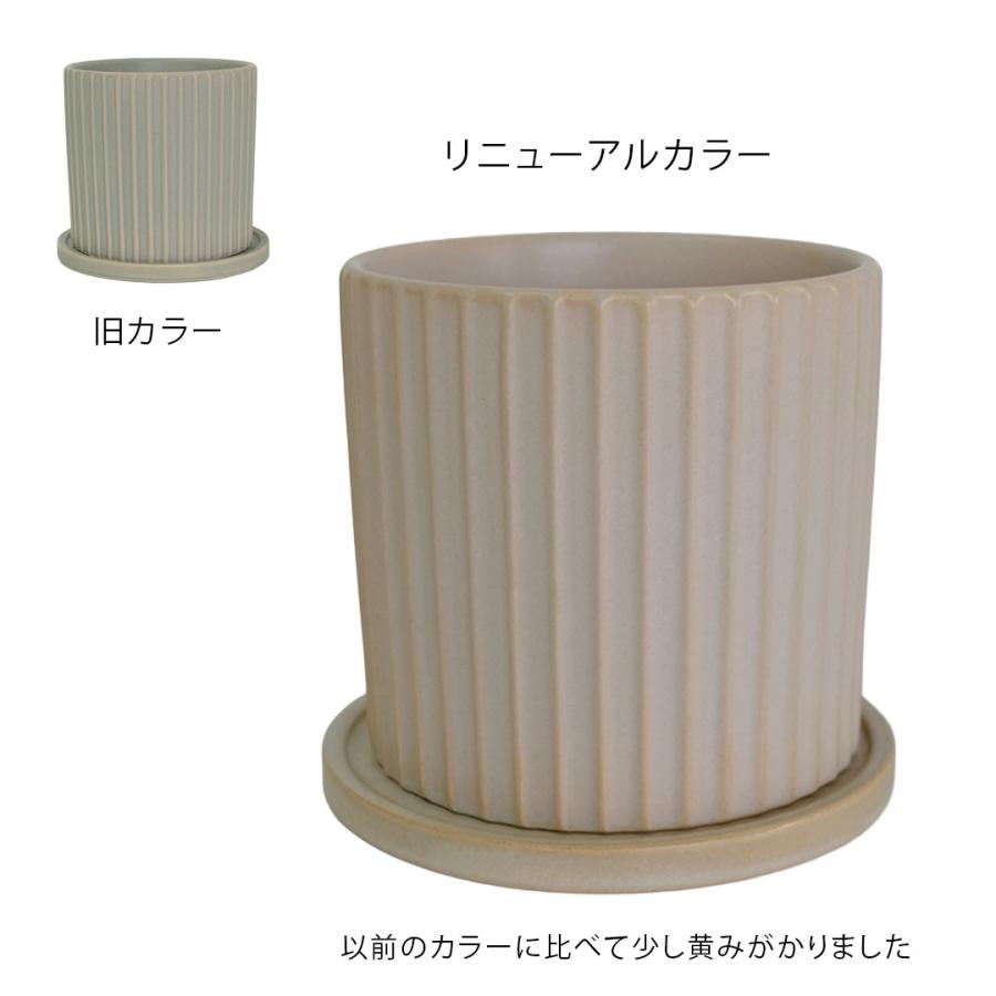 植木鉢 陶器 おしゃれ イロ16G リニューアル 受皿付 径16cm 高15cm 底
