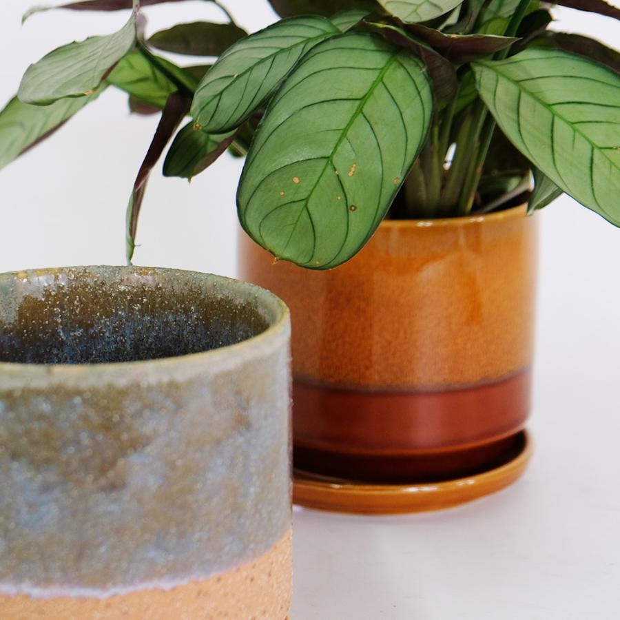 植木鉢 おしゃれ 陶器鉢 メルヤ11 受皿付 セラミック 北欧 径11cm 高