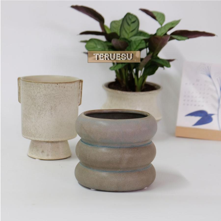 植木鉢 お洒落 テルエス 鉢カバー 底穴なし 陶器鉢 径12cm 高さ 植木鉢 お洒落 テルエス 鉢カバー 底穴なし 陶器鉢 径12cm 高さ