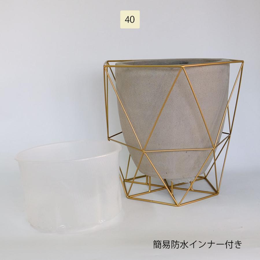 ワイヤーフロートポット ゴールド フラワースタンド 鉢台 植木鉢スタンド デザイン性の高い 8号鉢対応_11