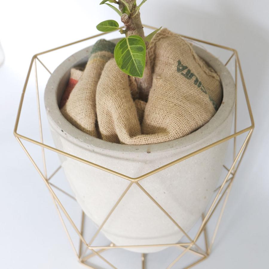 ワイヤーフロートポット ゴールド フラワースタンド 鉢台 植木鉢