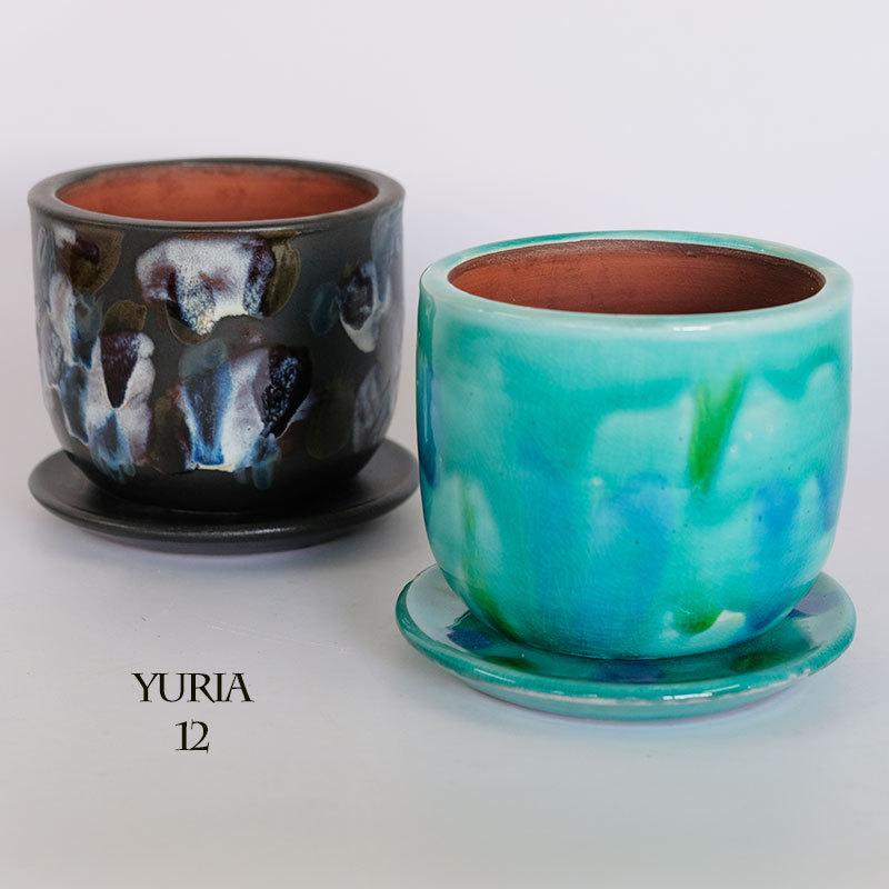 おしゃれ 陶器鉢 ユーリア12 植木鉢 セラミック 鉢 径13cm 高10.5cm 底
