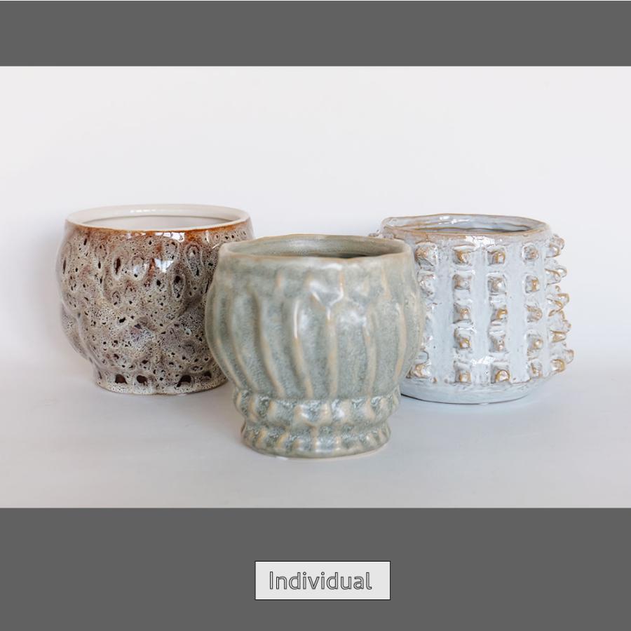 植木鉢 ユニーク individual pot FK 陶器鉢 底穴あり セラミックポット