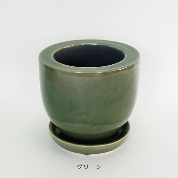 植木鉢 おしゃれ アスティア ミドル 受皿付 セラミック KONTON 径13cm